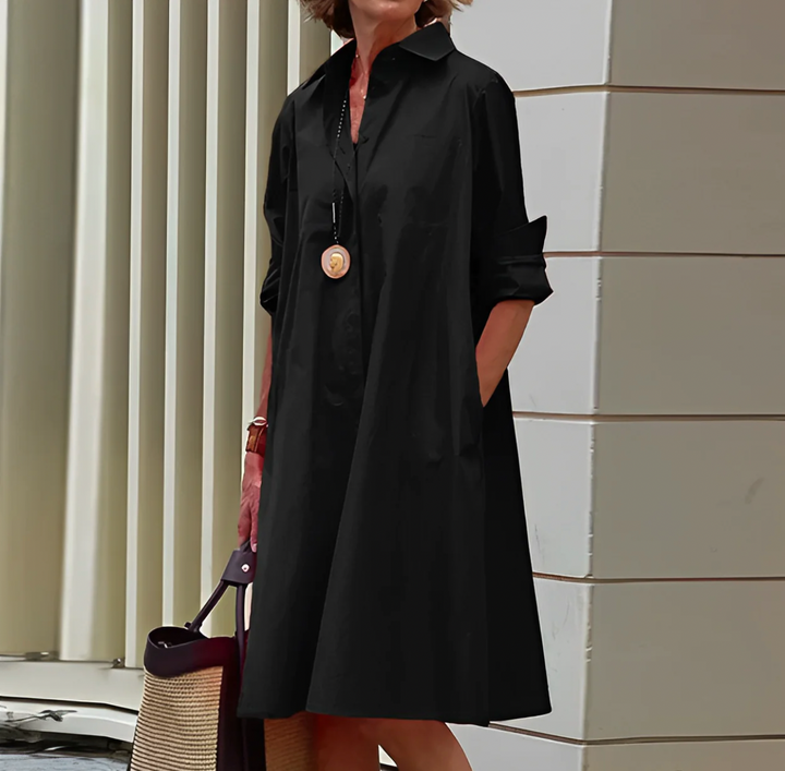 Polo Dress with Stretch Fit for Women | Daniella Black