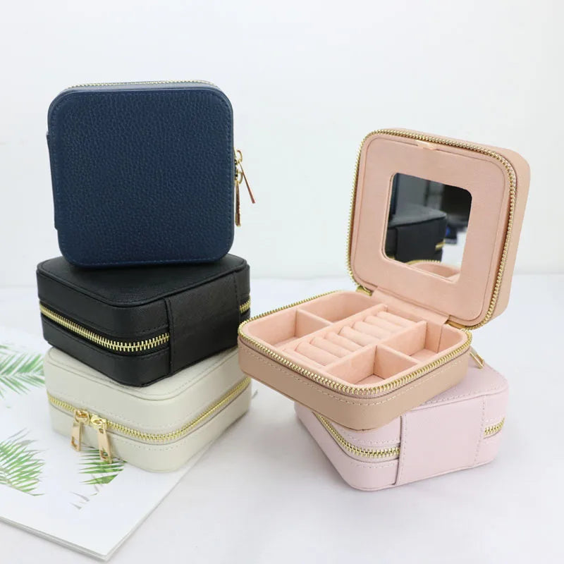 Portable Leather Travel Jewelry Box for Women | Amora