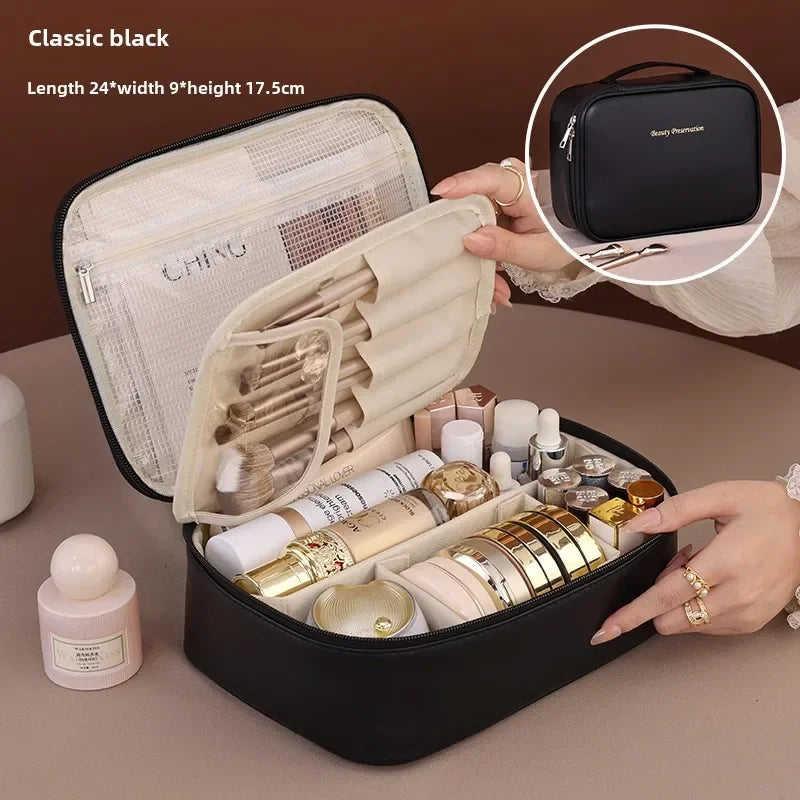 Portable Makeup Organizer Bag for Women | Beauty Black