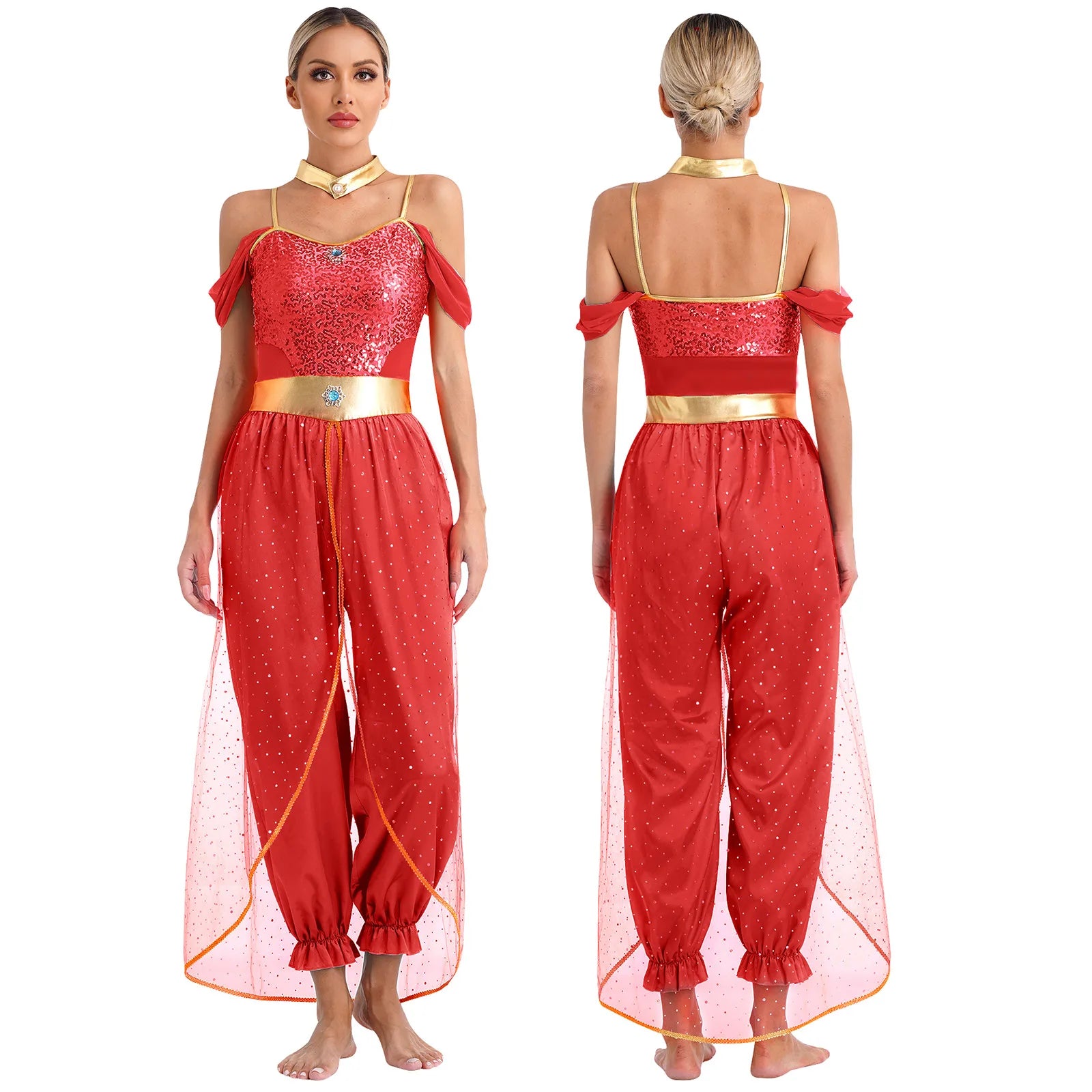 Princess Jasmine Inspired Party Costume Set for Women | Alira