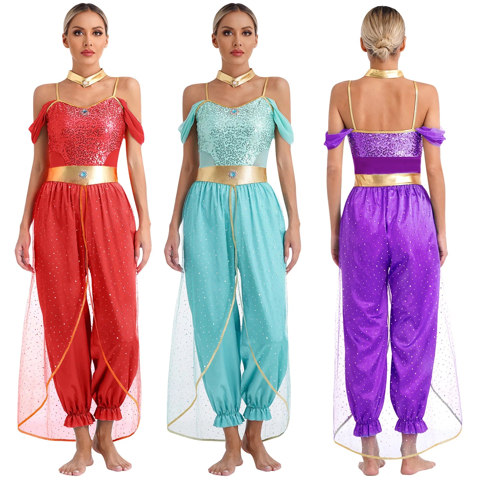 Princess Jasmine Inspired Party Costume Set for Women | Alira
