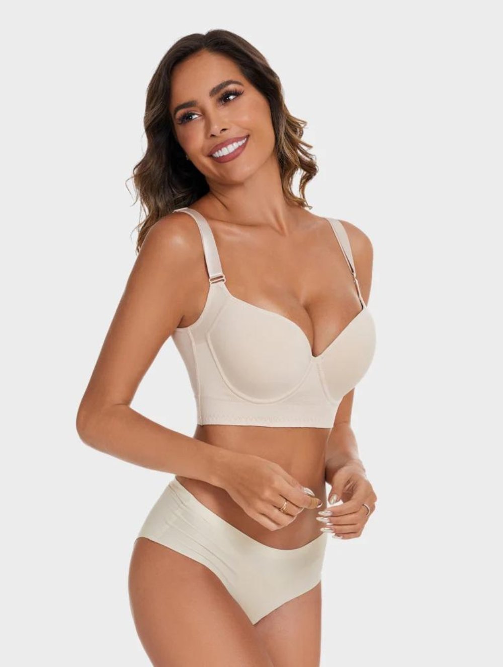 Push-Up Longline Bra with Underwire Support for Women | Sofia