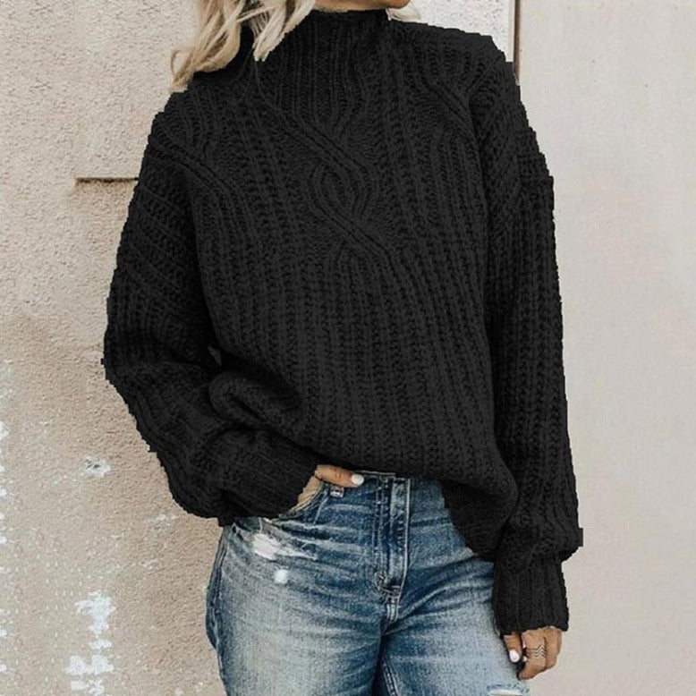 Turtleneck Sweater Elegant Fit for Women | Renata Black