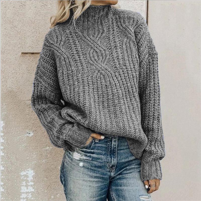 Turtleneck Sweater Elegant Fit for Women | Renata Gray