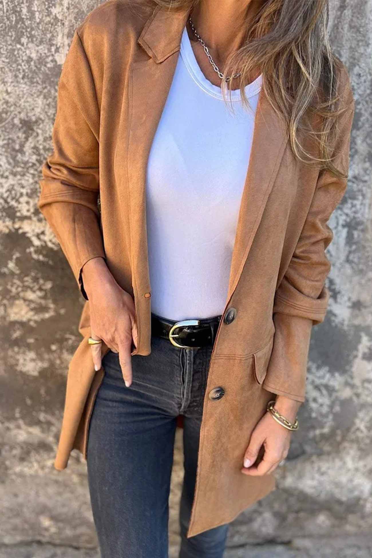 Rilena – Tailored Suede Blazer
