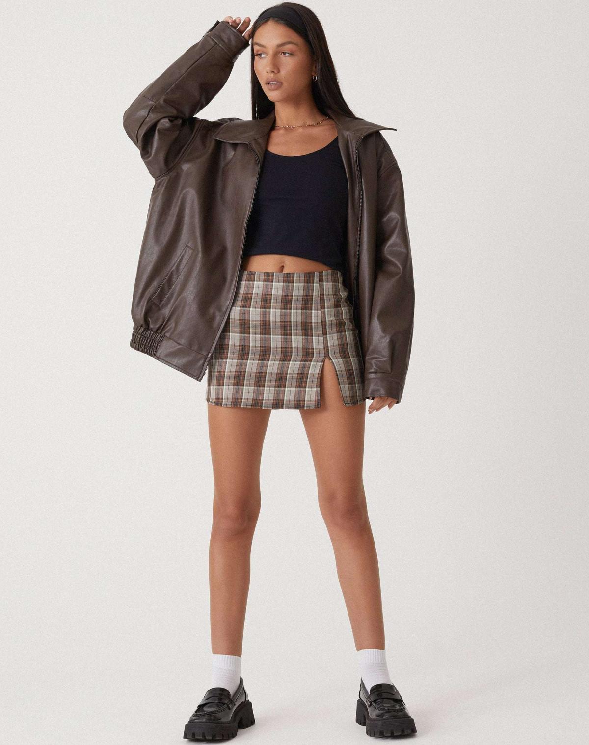 Classic PU Leather Jacket Stylish Fit for Women | Roux