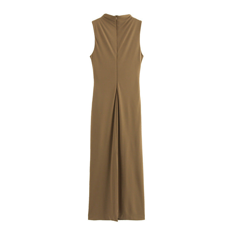 Ruched Front Sleeveless Midi Dress for Women | Coralia