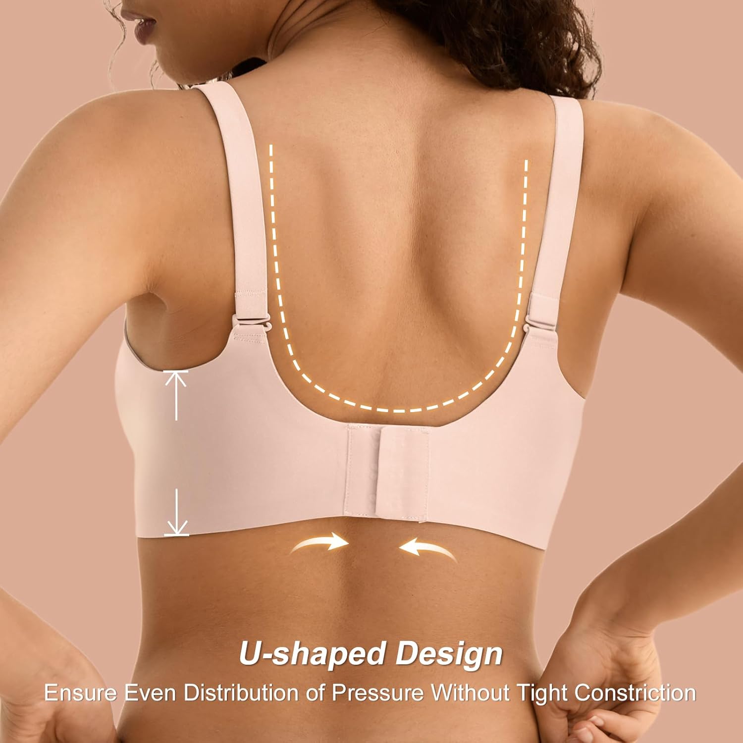 Seamless Lift Bra with Adjustable Support & Scalloped Design for Women | Elaisa