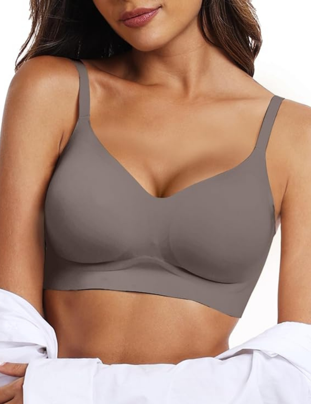 Seamless Wireless Lift Bra for Women | Aria Grey