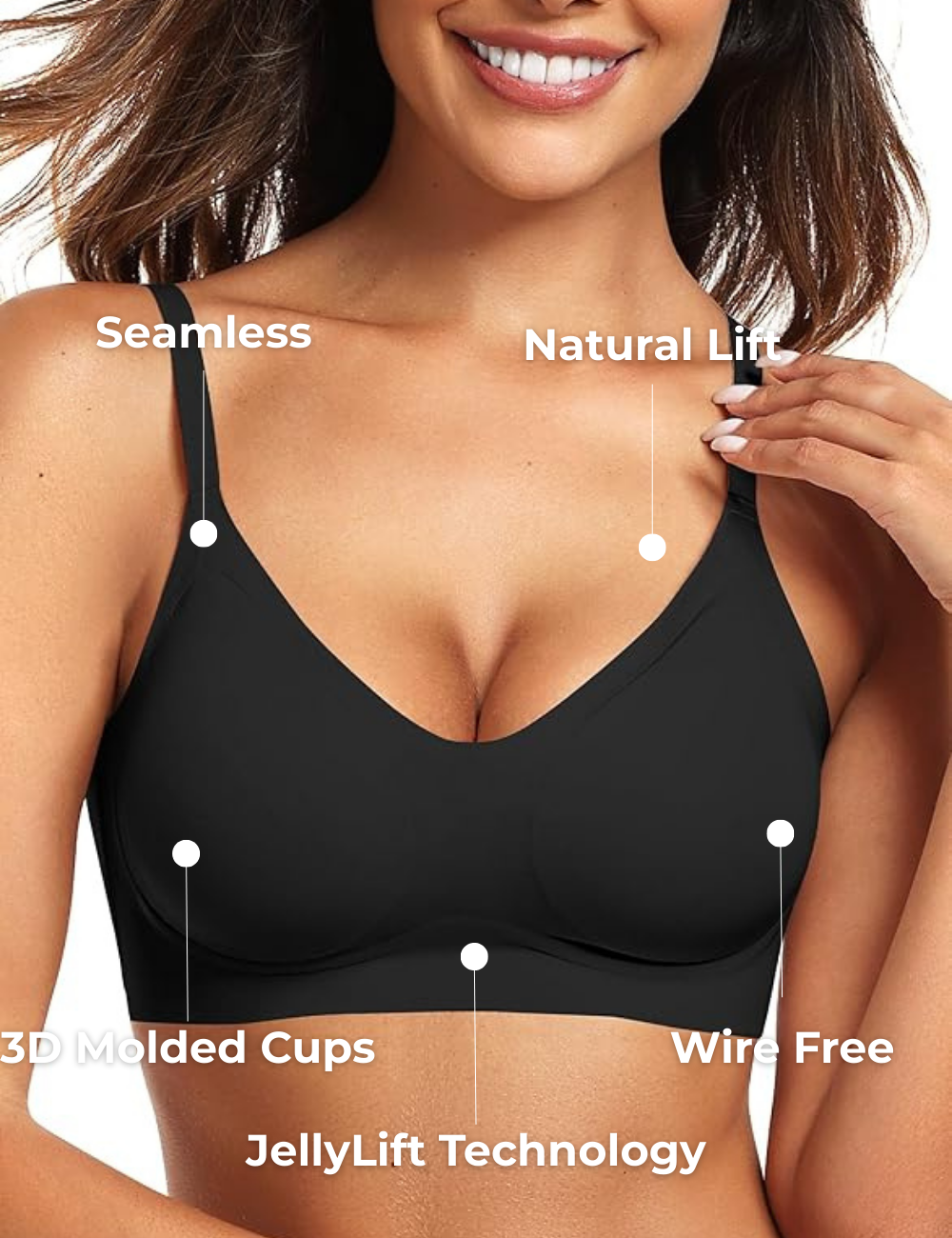 Seamless Wireless Lift Bra for Women | Aria
