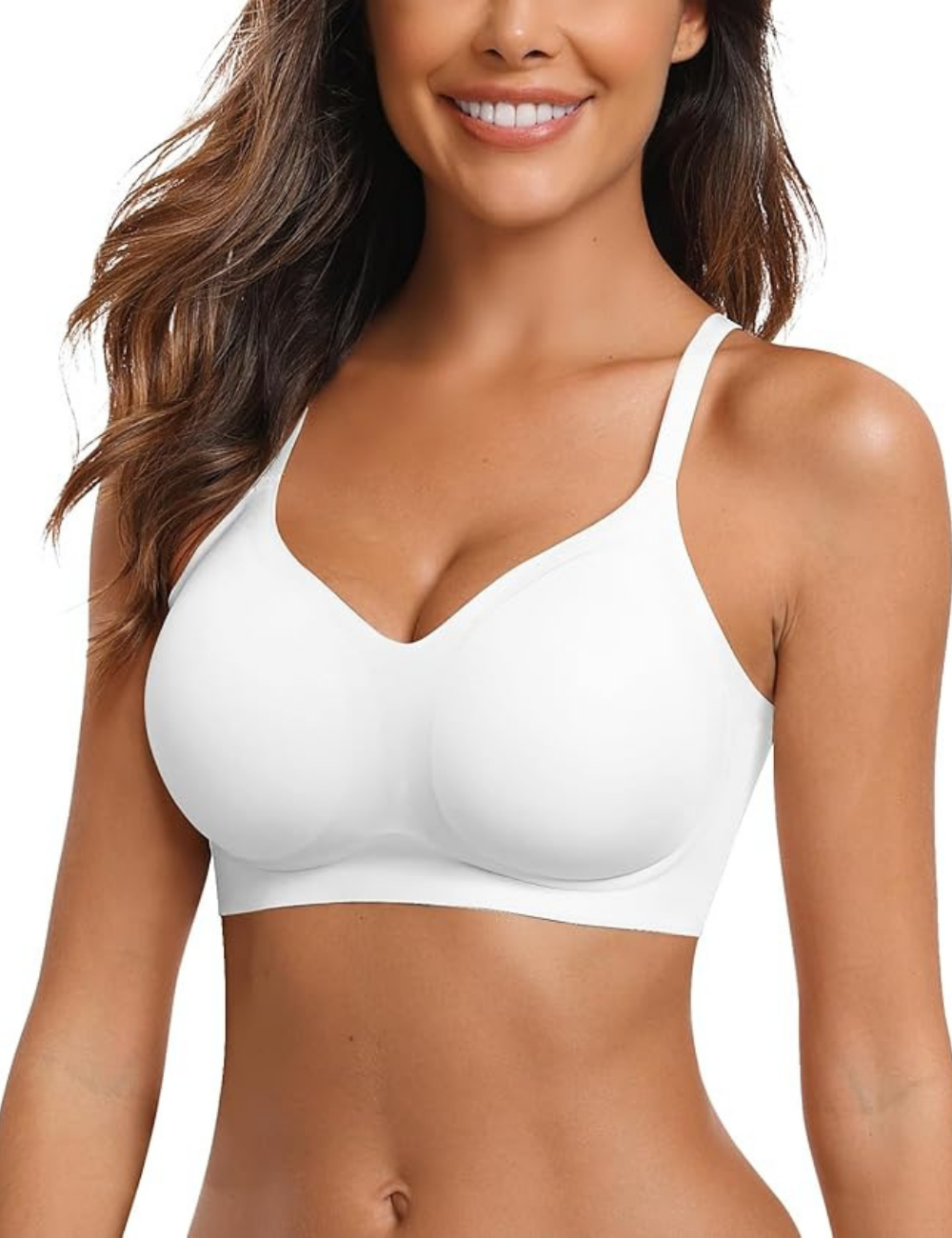 Seamless Wireless Lift Bra for Women | Aria White
