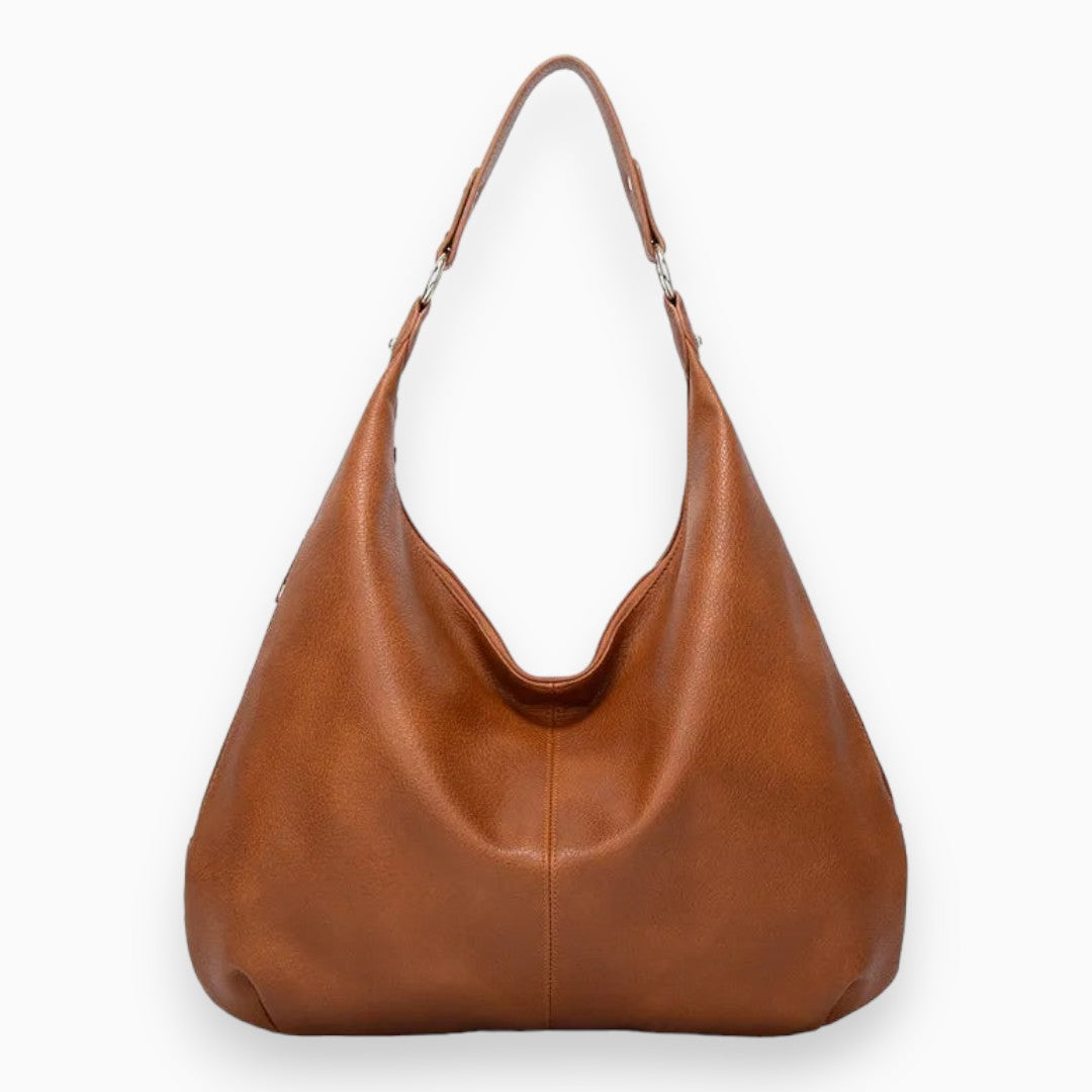 Selene – Casual Faux Leather Hobo Bag Camel