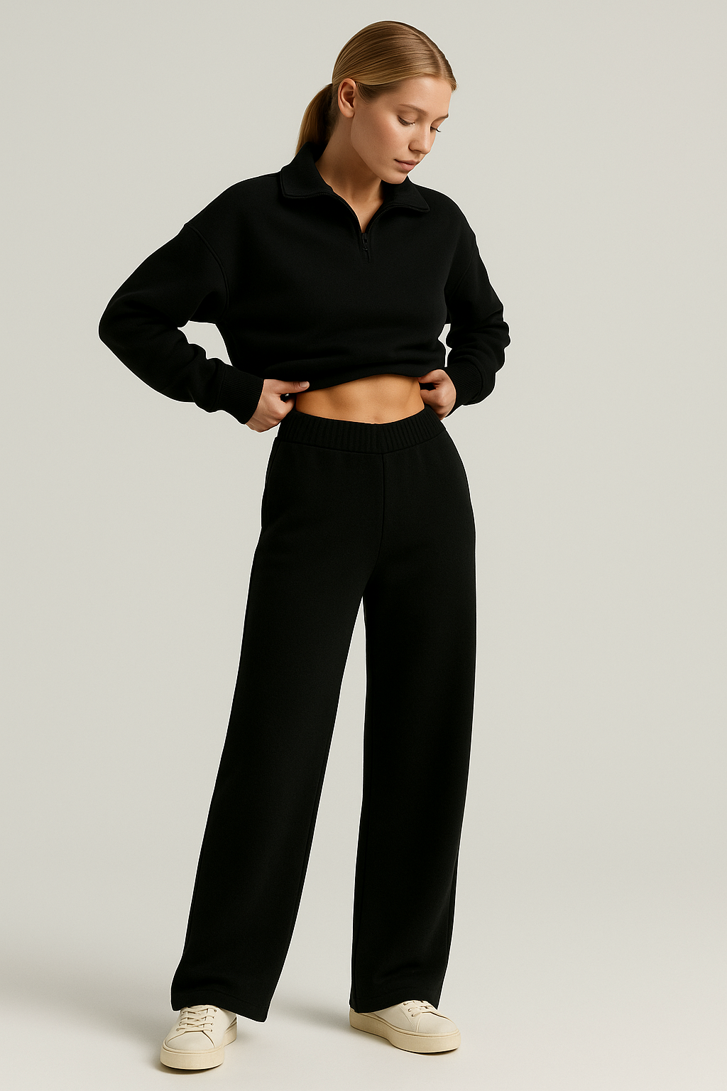 Serina - Knitted Polo & Pants Set