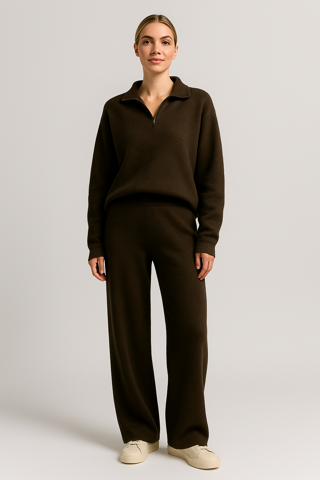 Serina - Knitted Polo & Pants Set