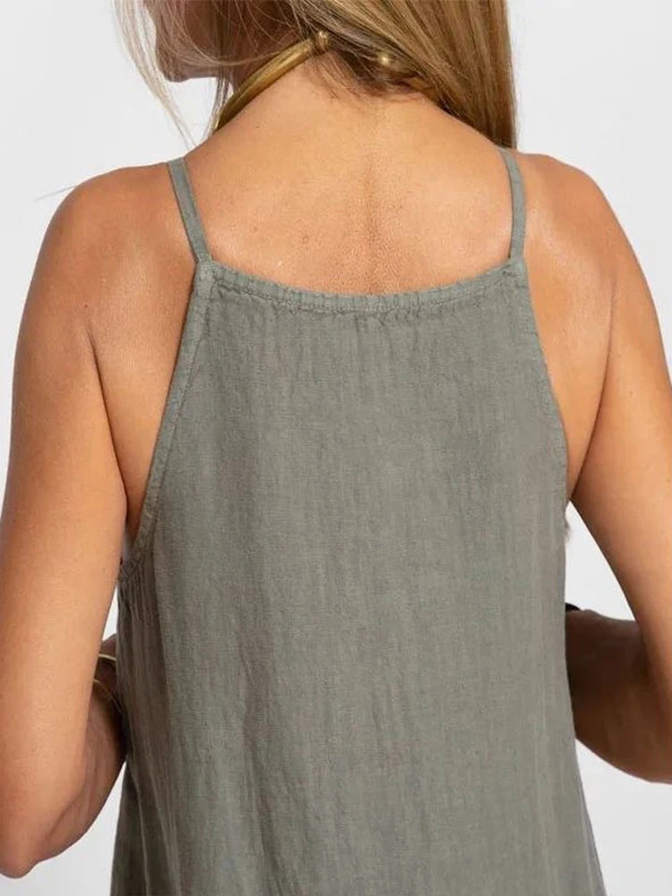 Linen Maxi Summer Slip Dress for Women | Fyyla