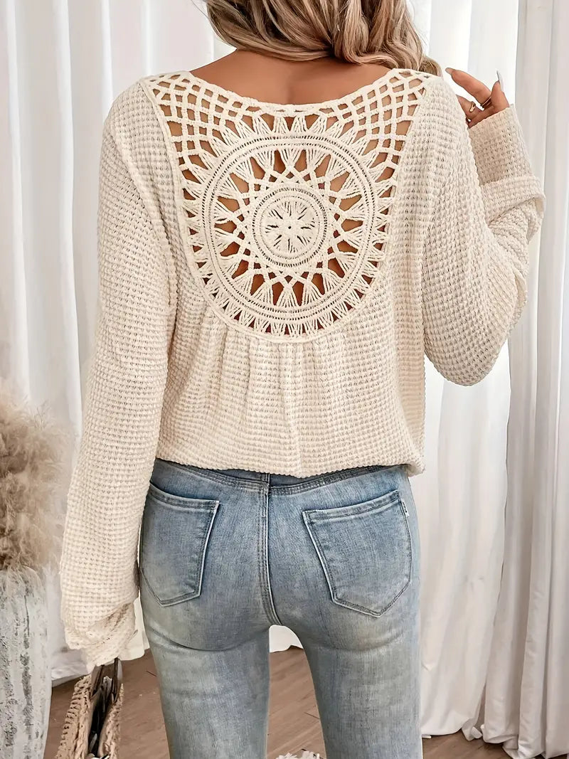 V-Neck Sweater Elegant Fit for Women | Siena Beige