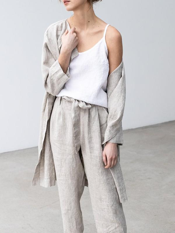 Spaghetti Strap Linen Blend Top for Women | Liora