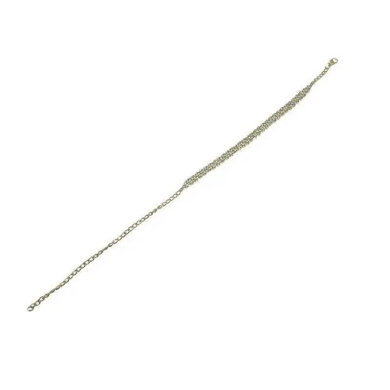 Sparkling Rhinestone Chain Anklet for Women | Giulia