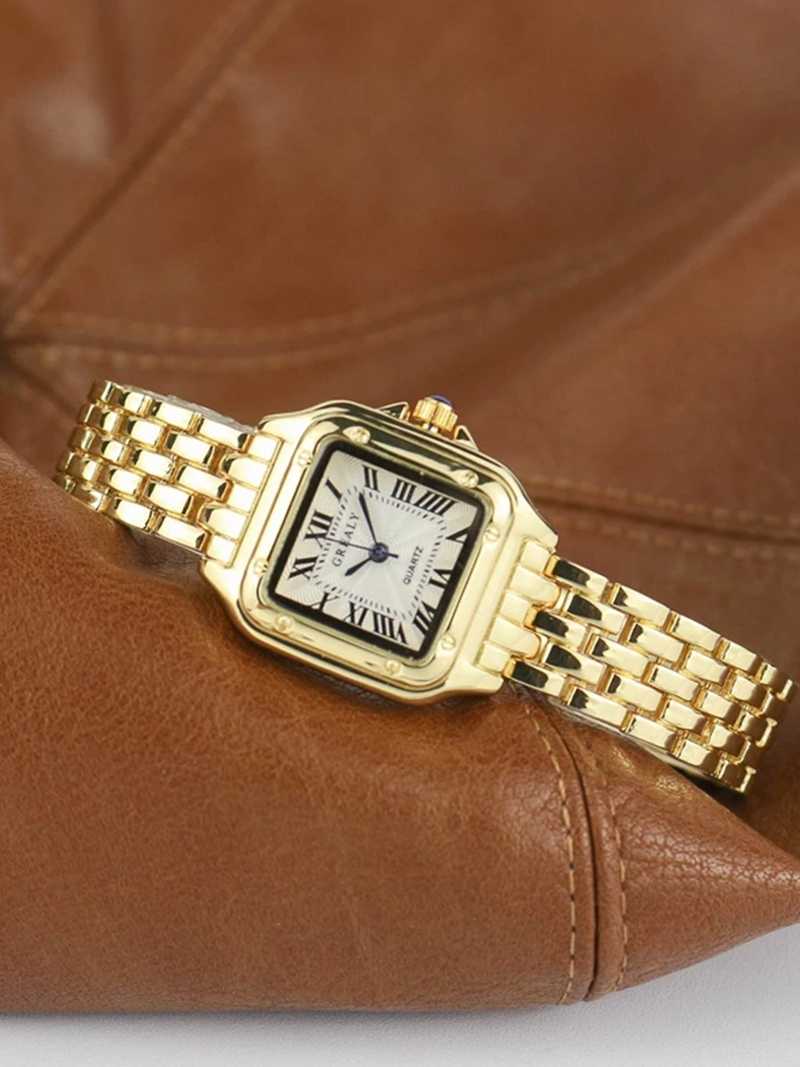 Square Gold Quartz Watch For Women | Jorina