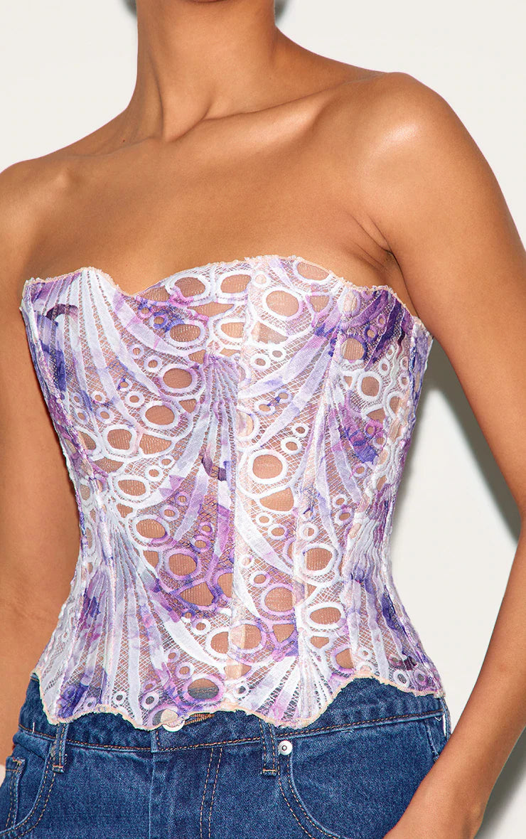 Stylish Lace Corset Top for Women | Serah