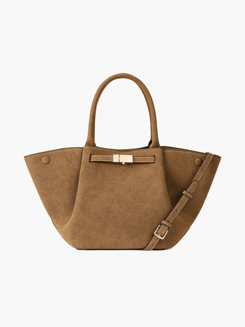 Suede Tote Work Bag For Women | Lirena