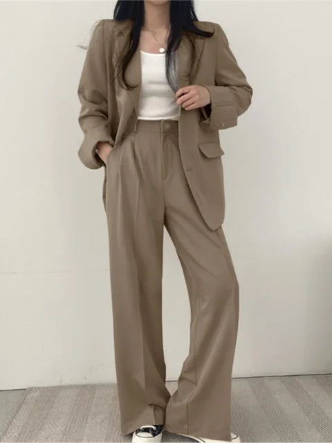 Two-Part Pants Suit for Women | Nora Khaki