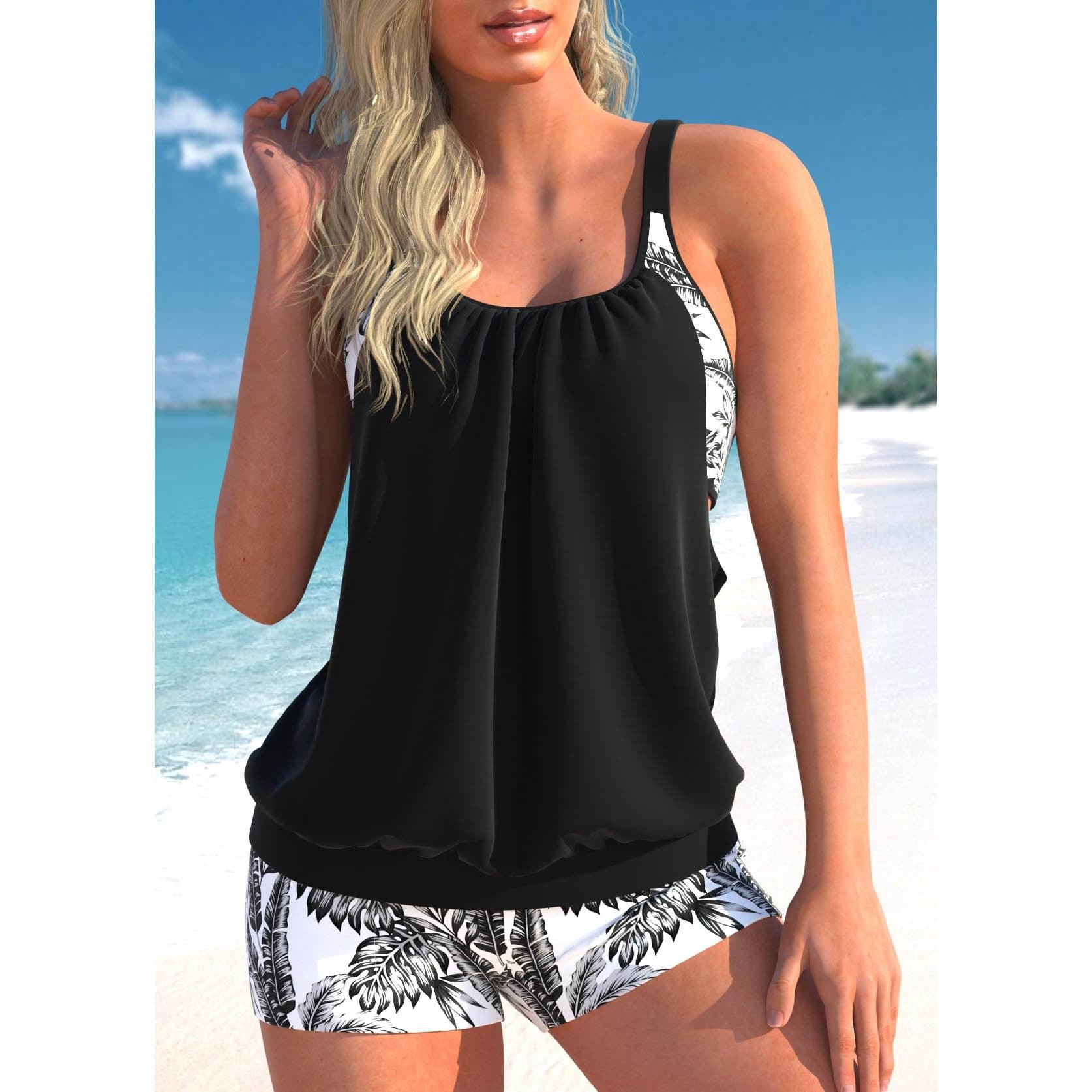 Two-Piece Tankini Swimsuit for Women | Moravia Black