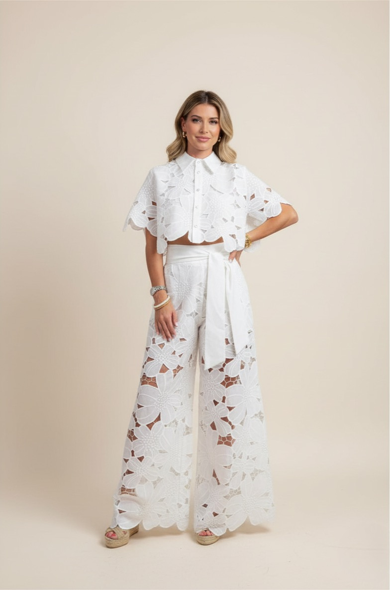 Two-Piece Formal Set For Women | Jentara White