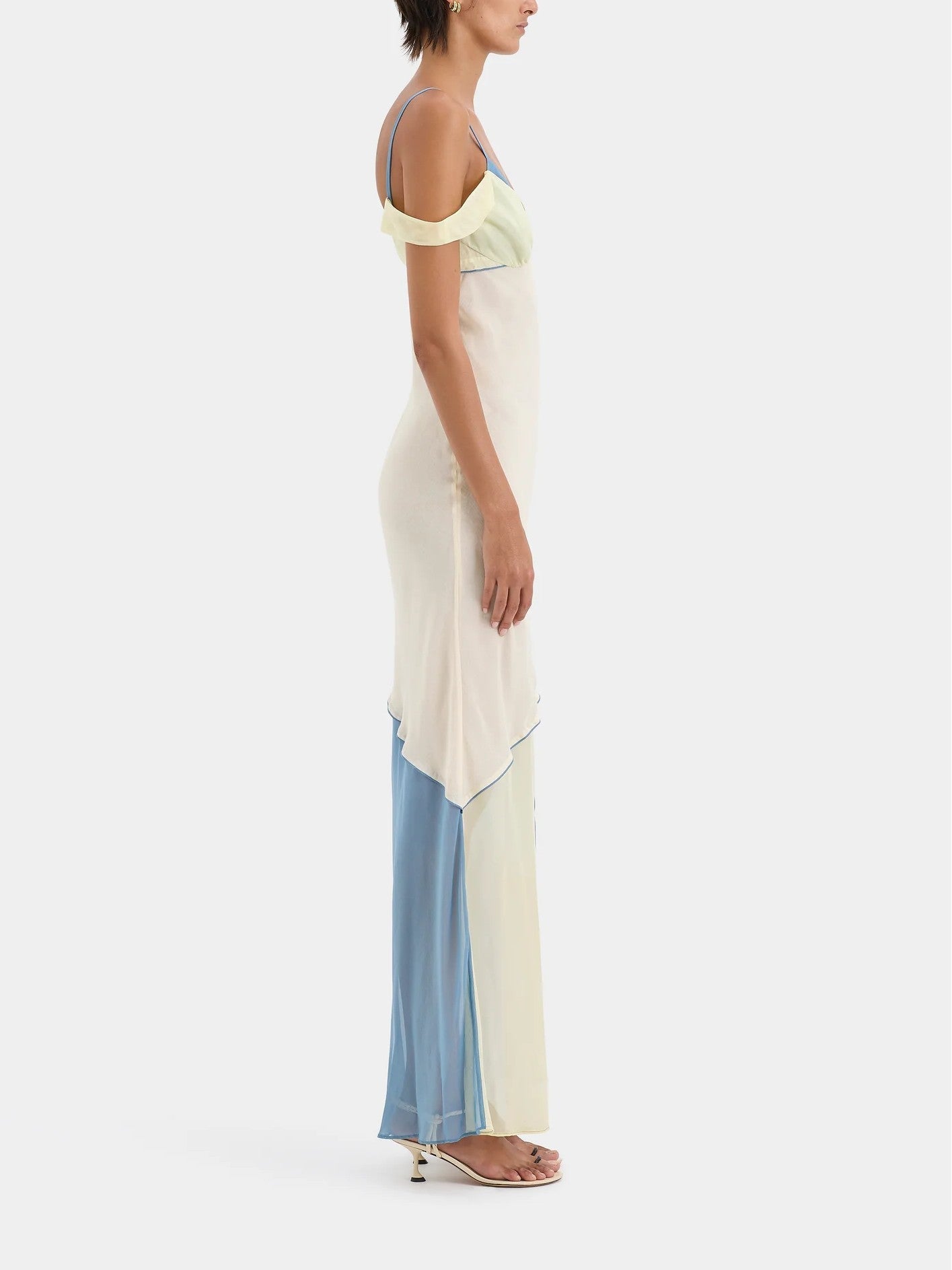 Asymmetrical Colorblock Maxi Dress for Women | Tylia