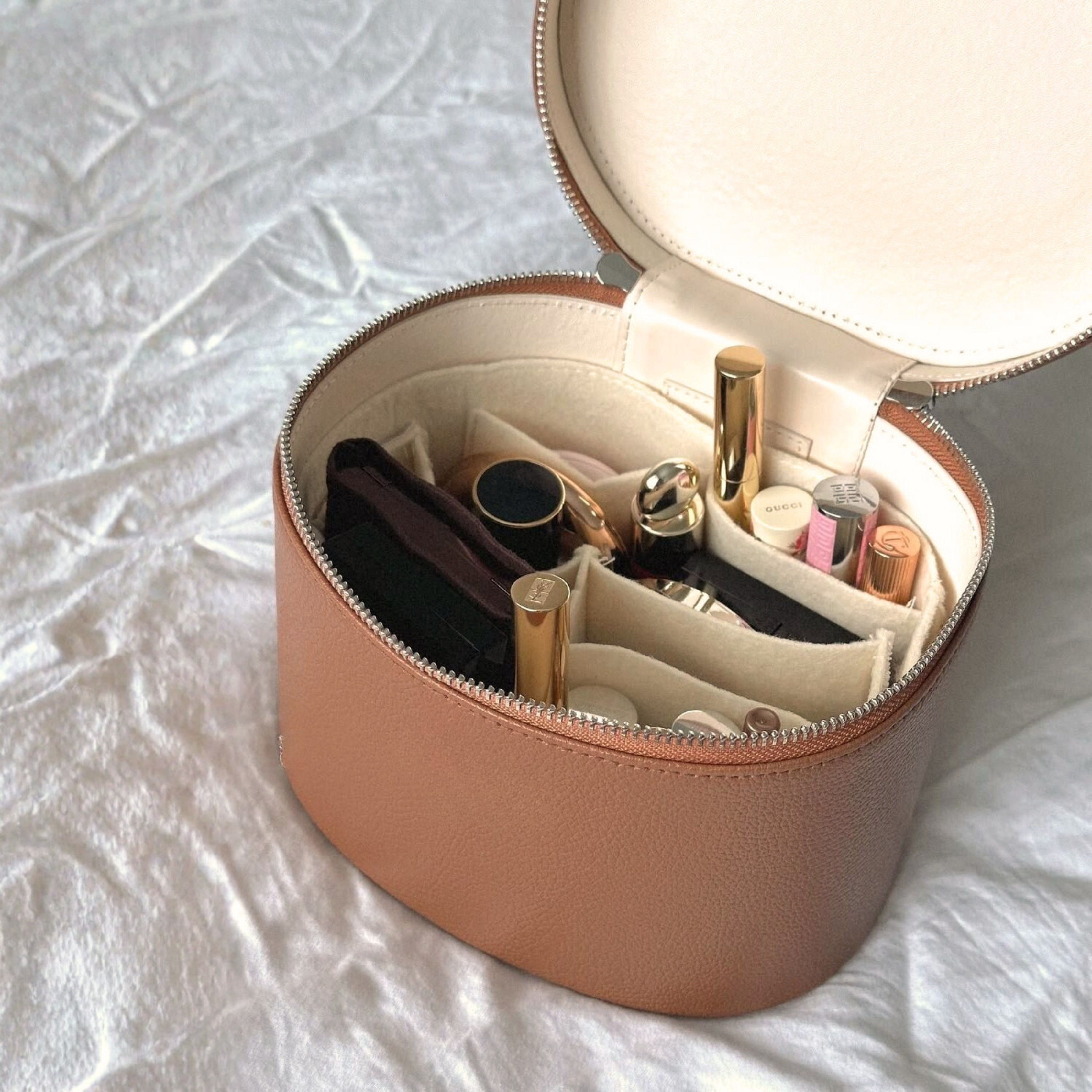 Vegan Leather Travel Makeup Case for Women | Viona