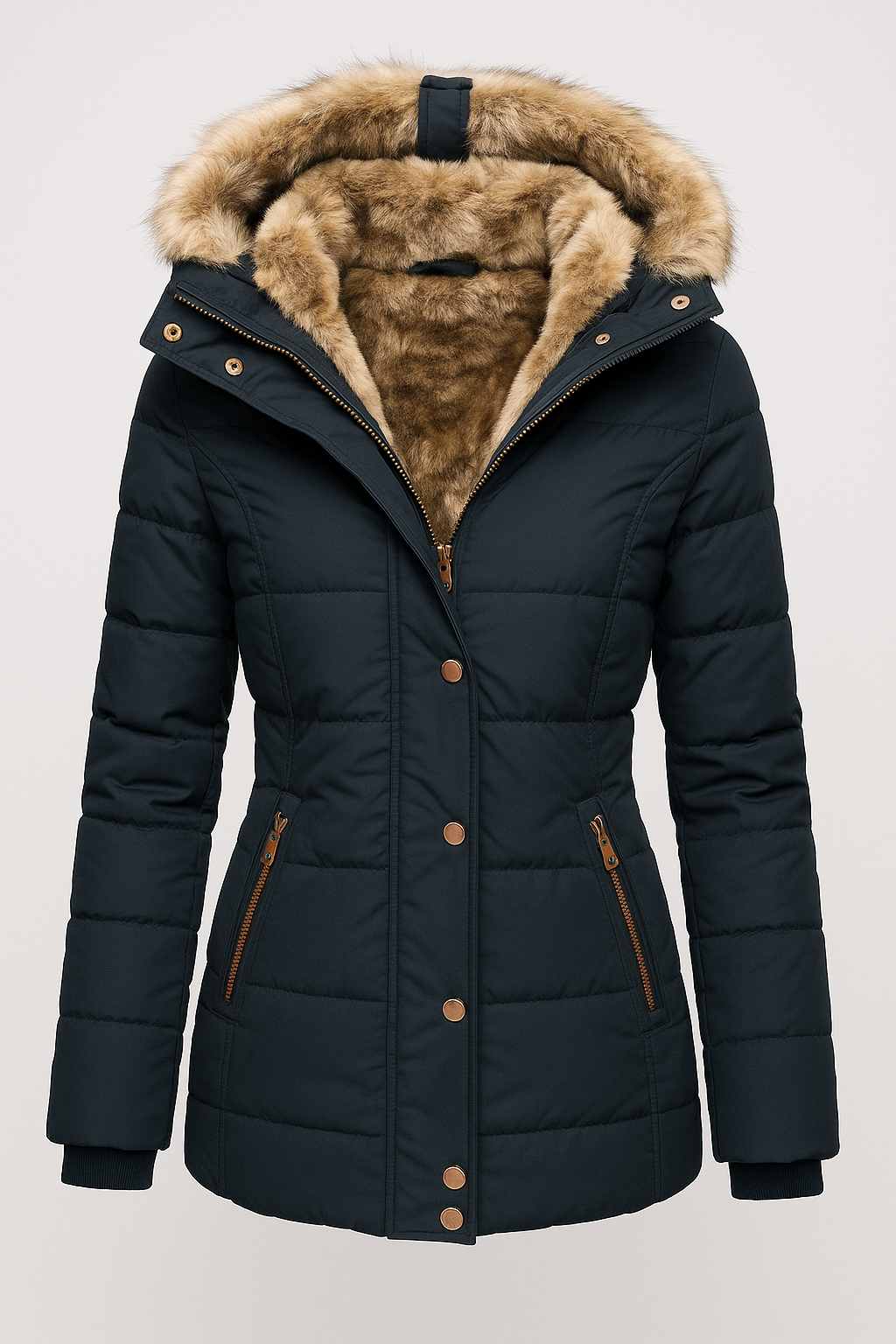 Waterproof Winter Coat with Fur Lining for Women | Velmira