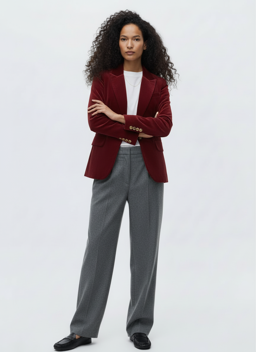 Velvet Blazer Tailored Fit for Women | Vivienne