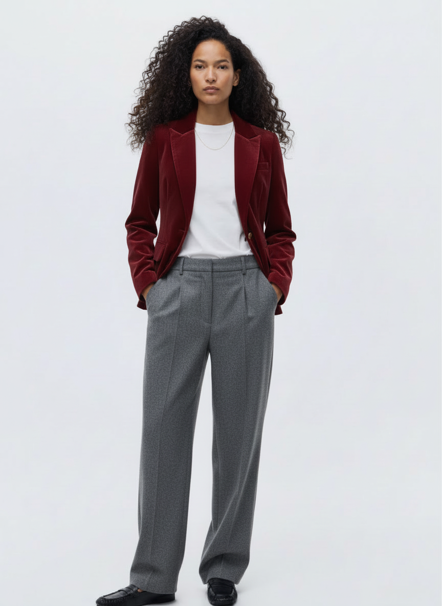 Velvet Blazer Tailored Fit for Women | Vivienne