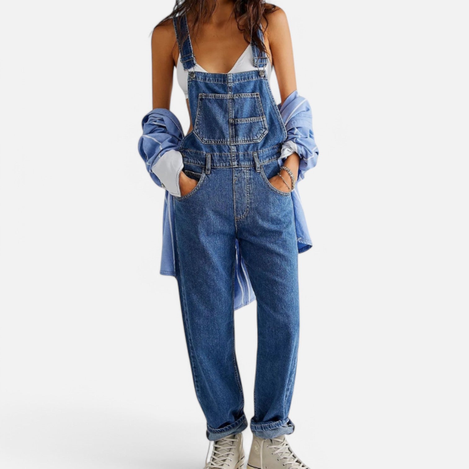 Vinta | Vintage Denim Jumpsuit Dark Blue
