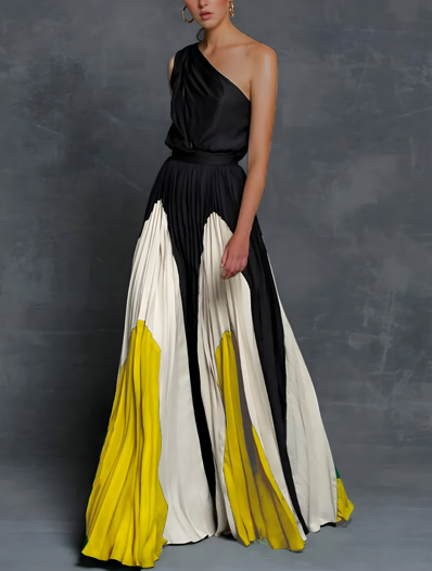 Virell – Shoulder Maxi Dress Yellow