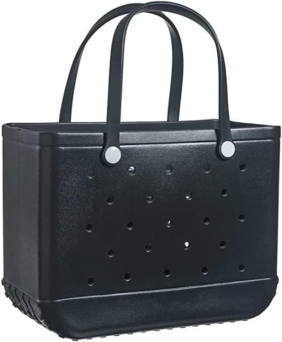 Waterproof EVA Beach & Travel Tote Bag for Women | Soléne Black