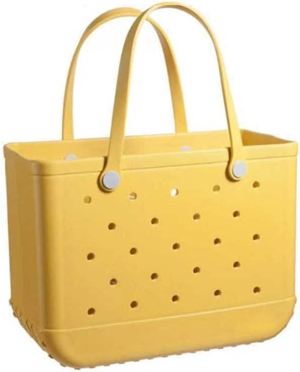 Waterproof EVA Beach & Travel Tote Bag for Women | Soléne Yellow