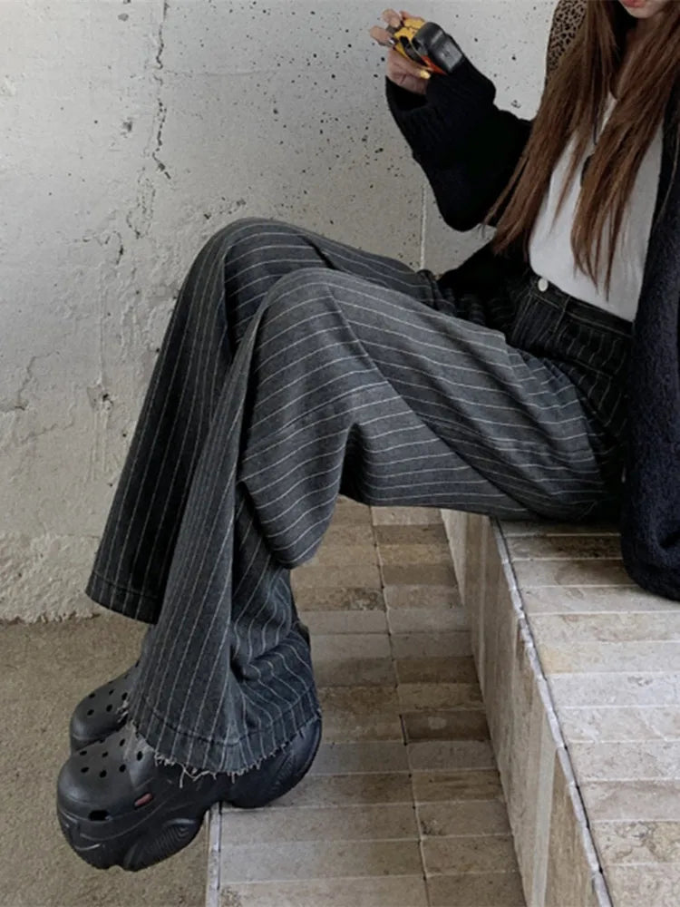 Black Wide Leg Baggy Jeans Pants | Zeina