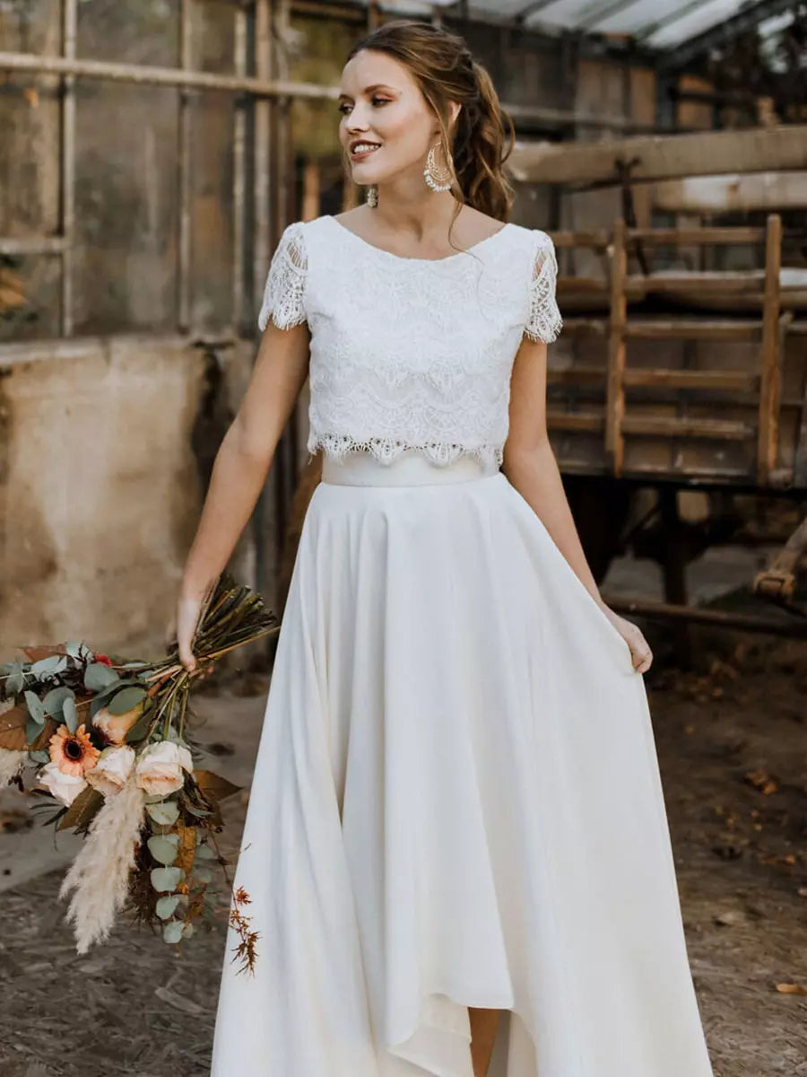 Wivara | Lace Top Maxi Skirt Wedding Dress