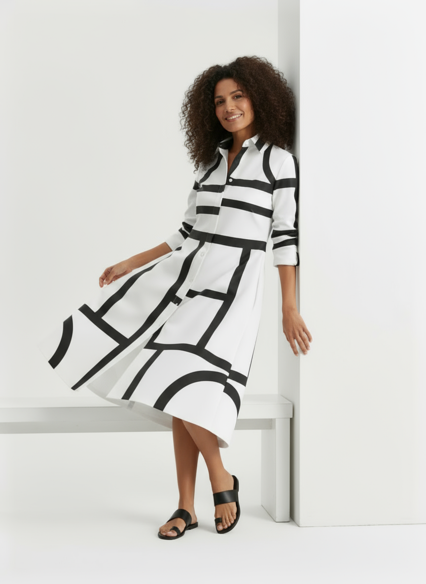 Women Geometric Print Dress | Gemma