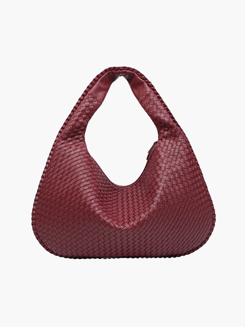 Woven | Large Slouchy Shoulder Bag Red One Size