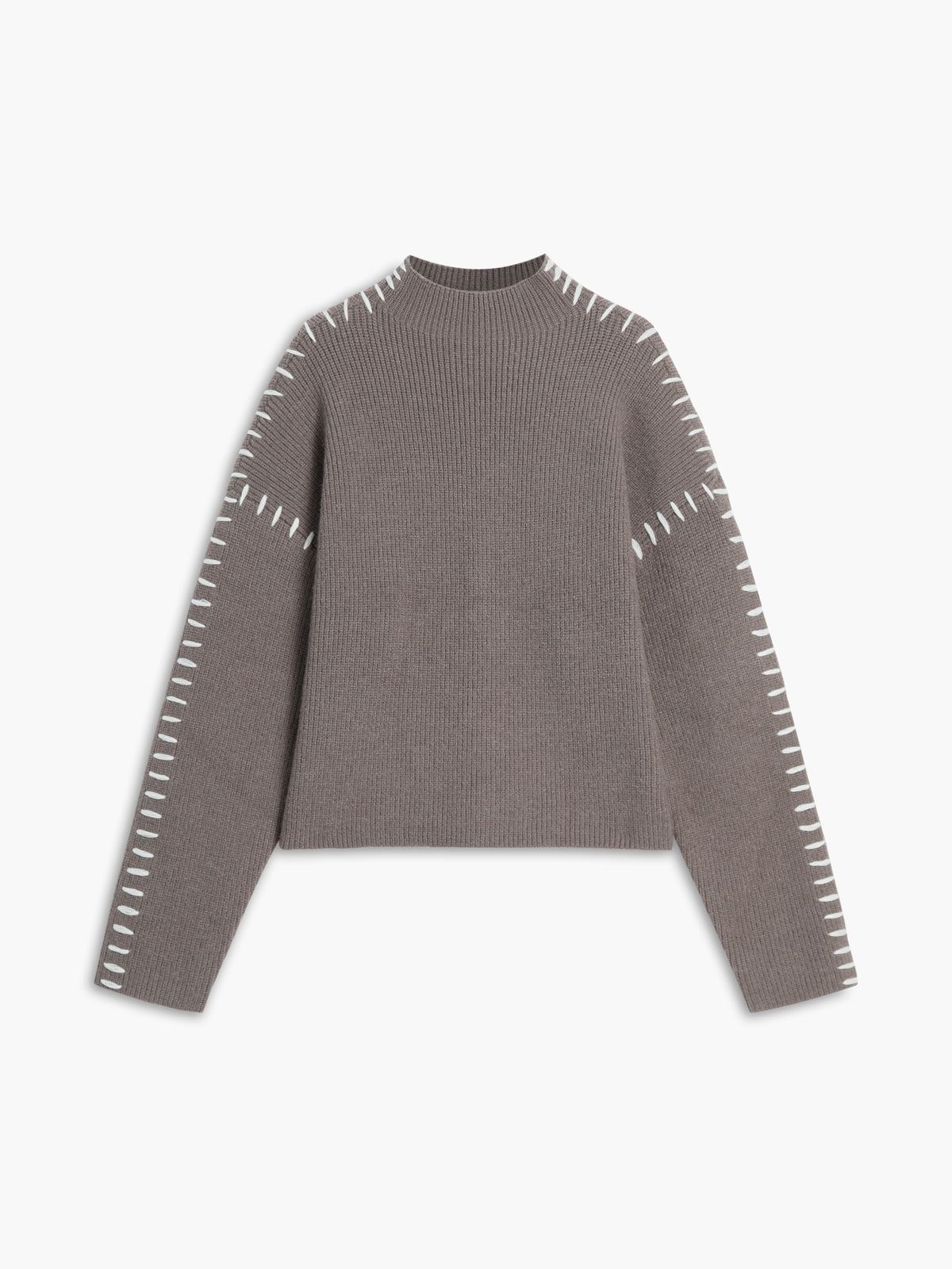 Oversized Mock Neck Sweater Comfortable Fit for Women | Xalyn Camel