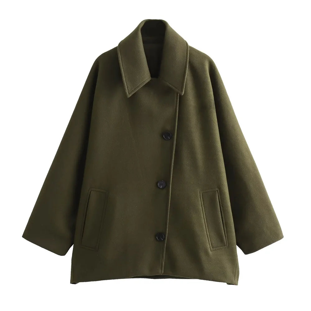 Oversized Winter Coat Stylish Design for Women | Zorlin Green