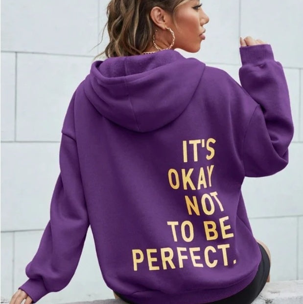 Oversized Printed Hoodie for Women | Zylar Purple
