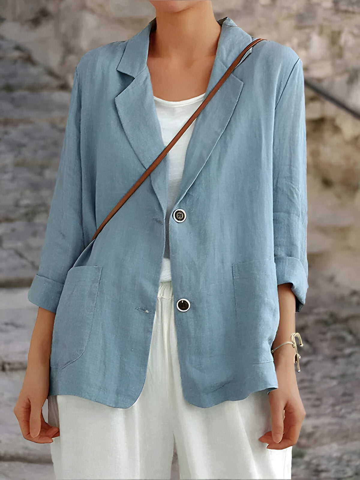 Zylen – Casual Linen Blazer Blue