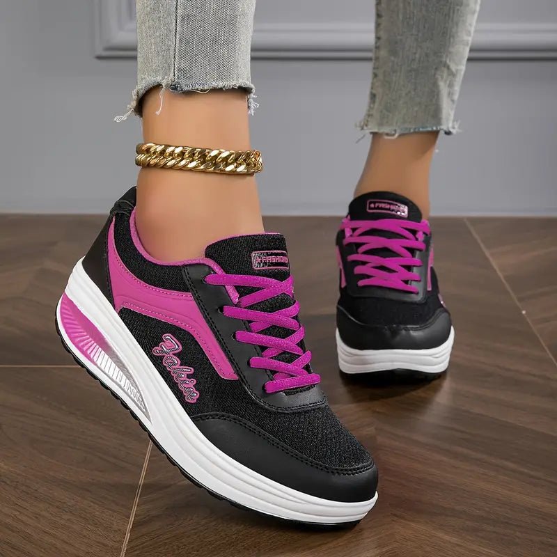 Air Cushion Sneakers for Women | Amish Black Pink
