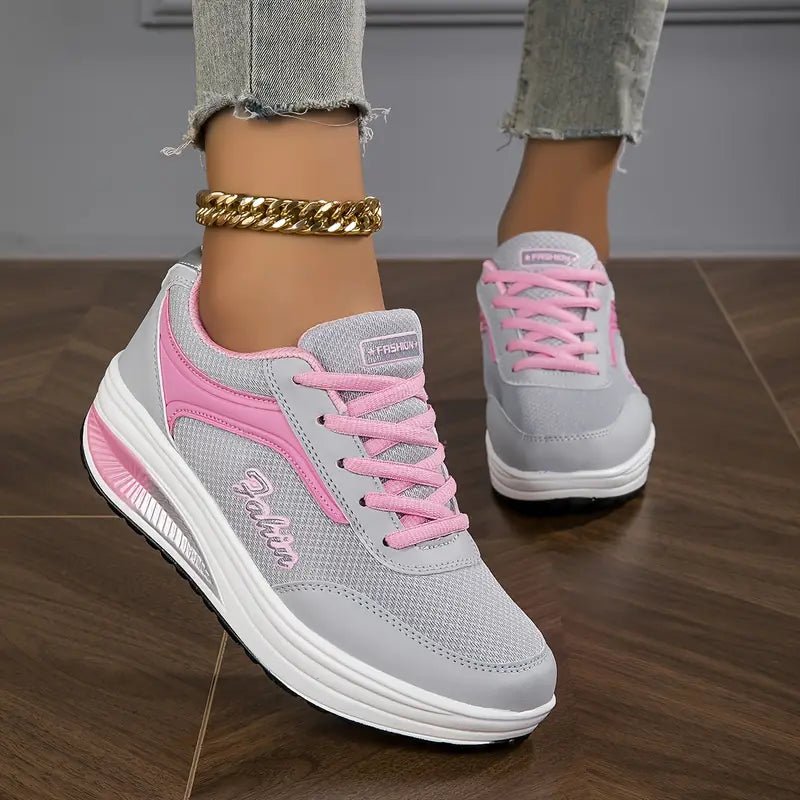 Air Cushion Sneakers for Women | Amish Pink Gray