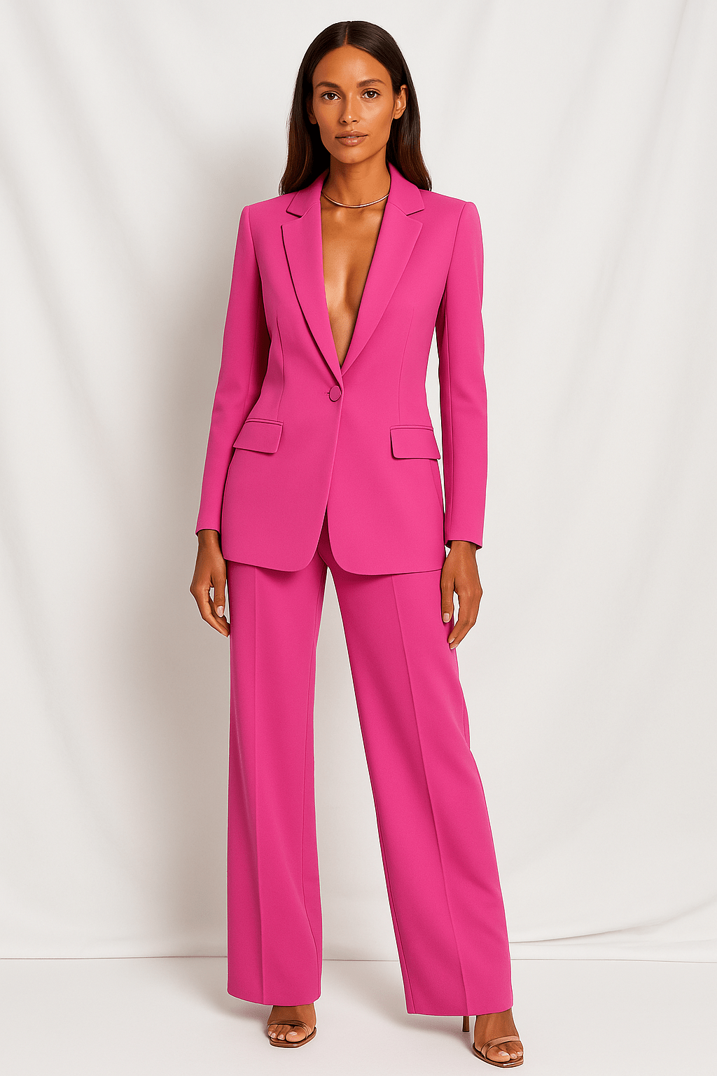 Blazer & Pants Set For Women | Seraphina Pink