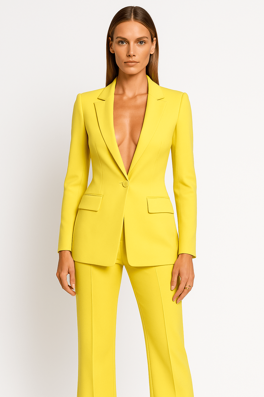 Blazer & Pants Set For Women | Seraphina Yellow