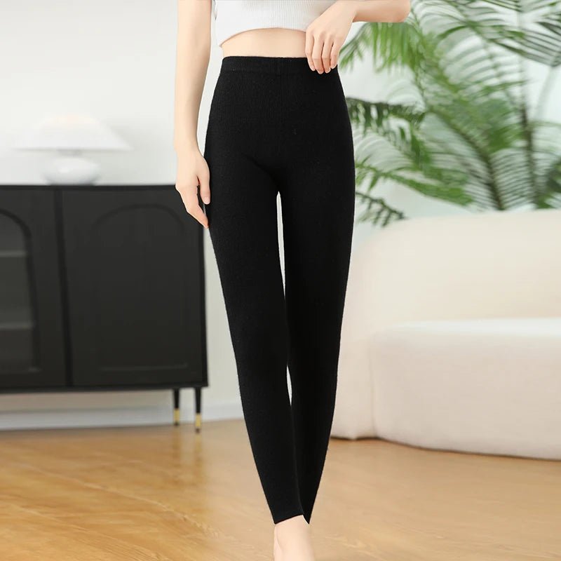 Cashmere Leggings Warm Soft Fit for Women | Selina Black